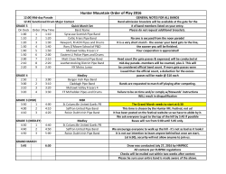 Hunter Mountain Order of Play 2016