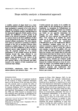 Slope stability analysis : a kinematical approach