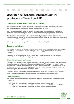 Assistance scheme information: for producers affected by BJD