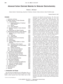 Advanced Carbon Electrode Materials for