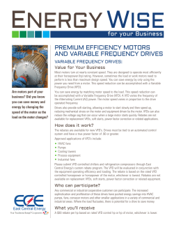 premium efficiency motors and variable frequency drives