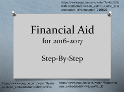 Financial Aid Step-By-Step