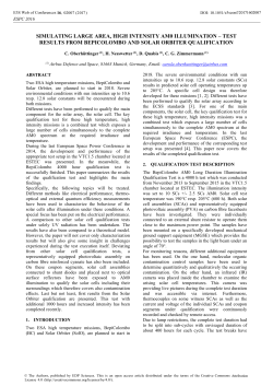 Simulating Large Area, High Intensity AM0 Illumination &ndash; Test