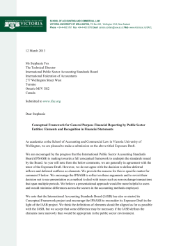 Elements and Recognition in Financial Statements