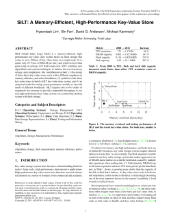 SILT: A Memory-Efficient, High-Performance Key