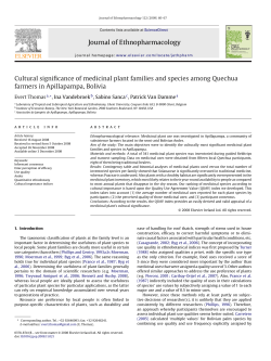 Journal of Ethnopharmacology Cultural significance of
