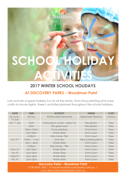 school holiday activities