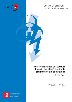 The innovative use of spectrum floors in the UK 4G auction