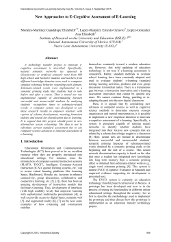 New Approaches to E-Cognitive Assessment of E