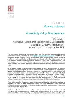 Press Release Creativity Conference 30.09