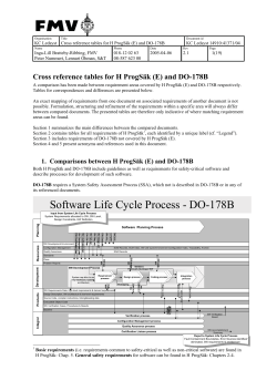 Software Life Cycle Process - DO-178B