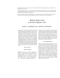 Human Aggression: A Social