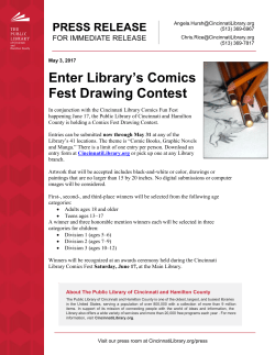 Enter Library`s Comics Fest Drawing Contest