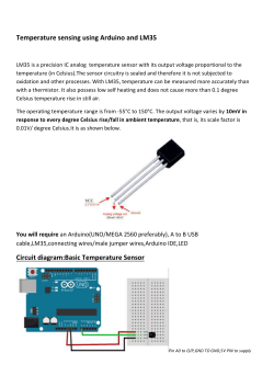 Temperature sensing using Arduino and LM35