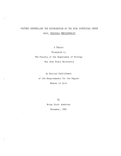FACTORS CONTROLLING THE DISTRIBUTION OF THE HIGH