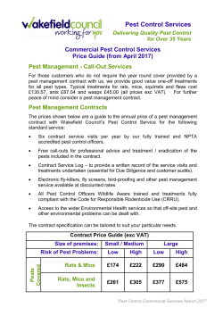 Pest control contract price guide