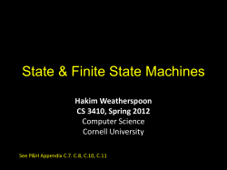 Lec 4: State and Finite State Machines