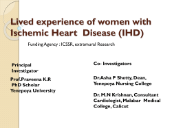 Lived Experience of Women with Ischemic heart disease