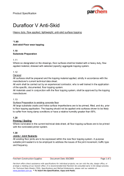Durafloor V Anti-skid Spec Clause