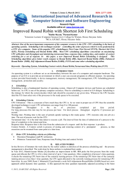 Improved Round Robin with Shortest Job First Scheduling