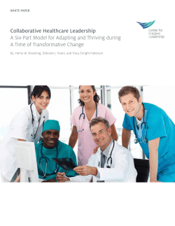 Collaborative Healthcare Leadership A Six