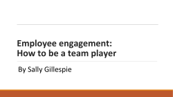 Employee engagement: How to be a team player