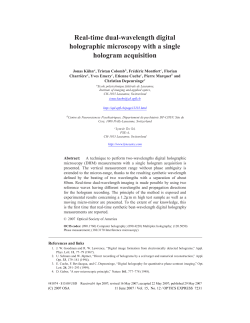 Real-time dual-wavelength digital holographic microscopy with a