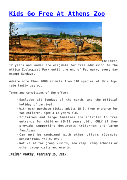 Kids Go Free At Athens Zoo