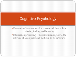 Cognitive Psychology