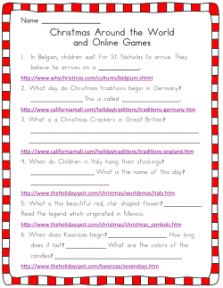 Christmas Around the World and Online Games