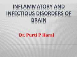 Inflammatory and infectious disorders of brain