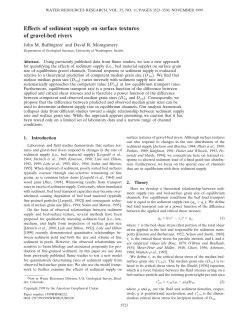 Effects of sediment supply on surface textures of gravel