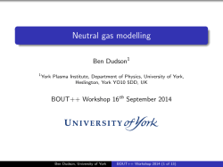 Neutral gas modelling