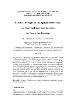 Effects of Drought on the Agricultural System. An Analytical