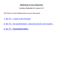 Link to Ancillary Materials - Epidemiology Education Movement