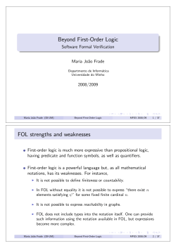 Beyond First-Order Logic FOL strengths and weaknesses