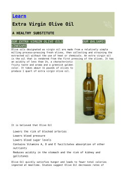Learn Extra Virgin Olive Oil