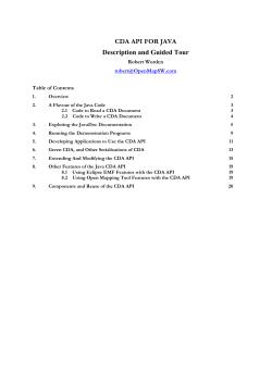 Code to Read a CDA Document
