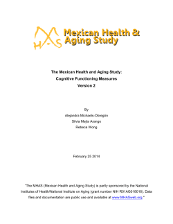 The Mexican Health and Aging Study: Cognitive Functioning Measures