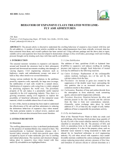behavior of expansive clays treated with lime