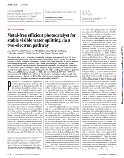 Metal-free efficient photocatalyst for stable visible