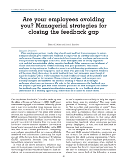 Are your employees avoiding you? Managerial strategies for
