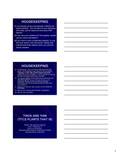 thick and thin - Stewart Title