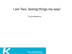 Binocular vision 0 1 2 3 7 6 5 4 High Low Habitual ways of