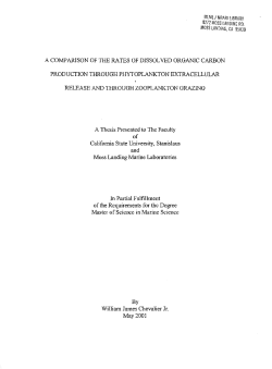 A comparison of the rates of dissolved organic carbon production