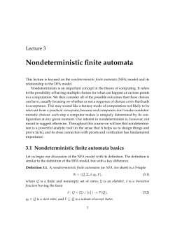 Nondeterministic finite automata