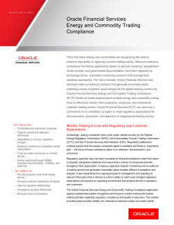 Oracle Financial Services Energy and Commodity Trading