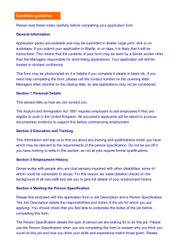 the candidate guidelines