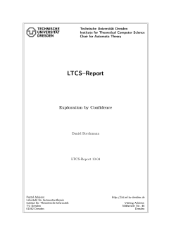 LTCS&ndash;Report - Lehrstuhl f&uuml;r Automatentheorie