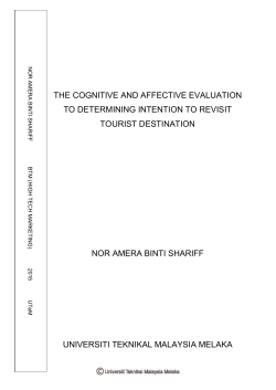 the cognitive and affective evaluation to determining intention to